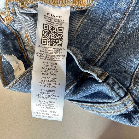 FRAME Le Palazzo Wide-Leg Jeans Denim Flare Baggy Size 25 - Picture 9 of 11